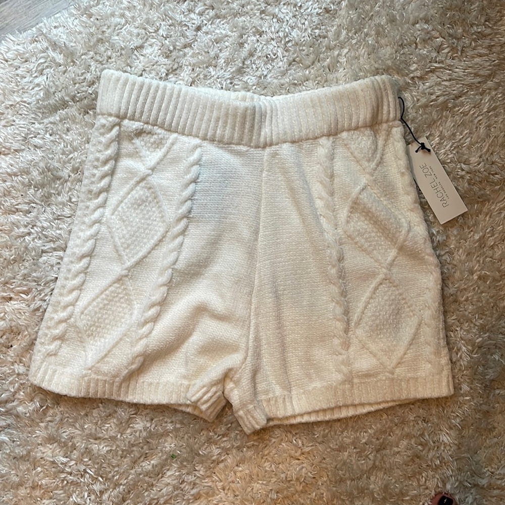 Women’s Rachel Zoe cable knit shorts size L NWT